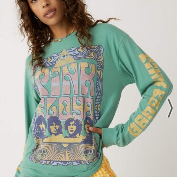 Daydreamer Women's Green Oversized Pink Floyd Graphic T Shirt Size Medium‎ - Picture 3 of 9